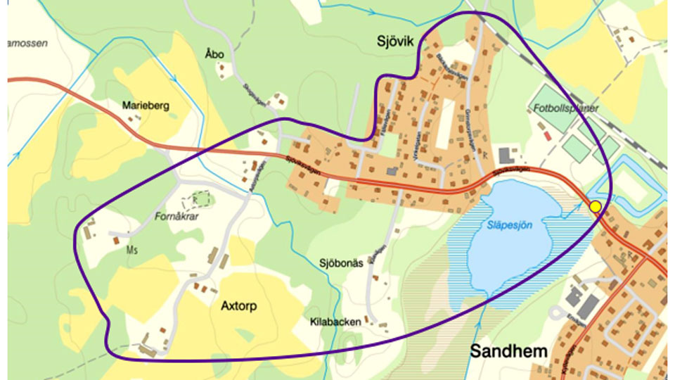 Karta över Sandhem