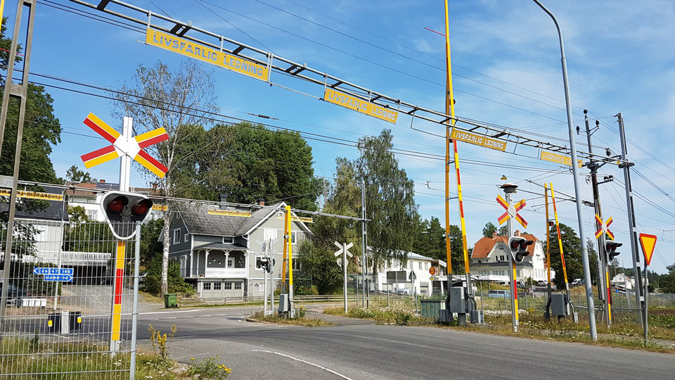 Järnvägsövergången i Mullsjö