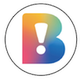 Bildmärke för Begreppa: bokstaven B i olika färger med ett utropstecken i