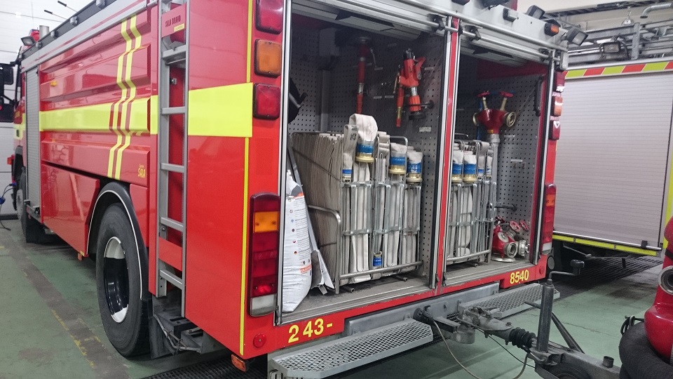 Räddningstjänstens brandbil