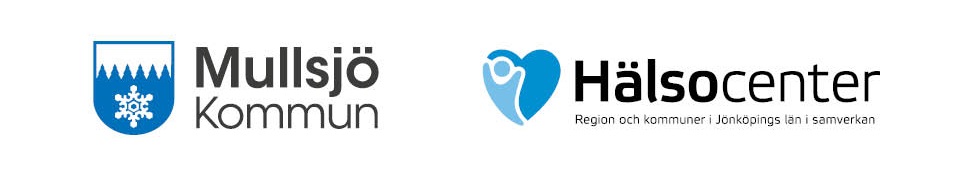 Logotyper för Mullsjö kommun och Hälsocenter