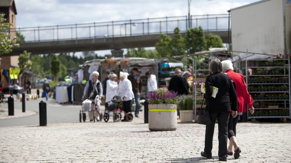 Torghandel på torget i Mullsjö